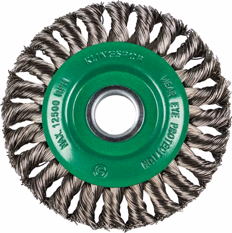 K.Wheel spazzola 115mm m14 br600z acciaio inox filo ritorto