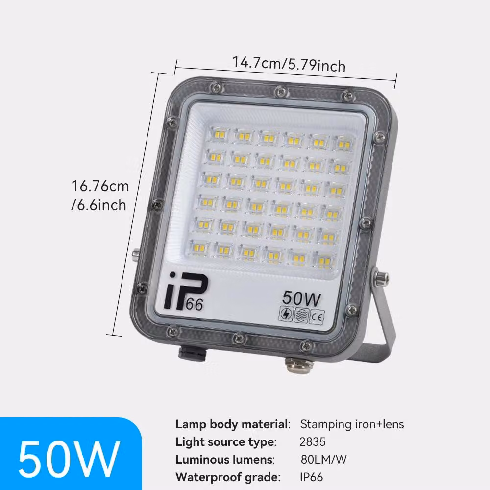 Fari a LED per esterni - Modello da incasso - Confezione da 2 - 50 W per lampada - 85–265 V AC - Elevata luminosità - Ideali per giardino e strade
