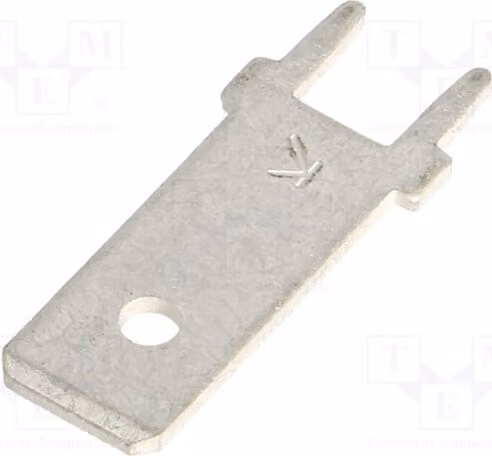 5 connettori: a montaggio traversale, spessore 0,8 mm, stagnati, modello 1289, con terminali in ottone da 6,4 mm (maschio)