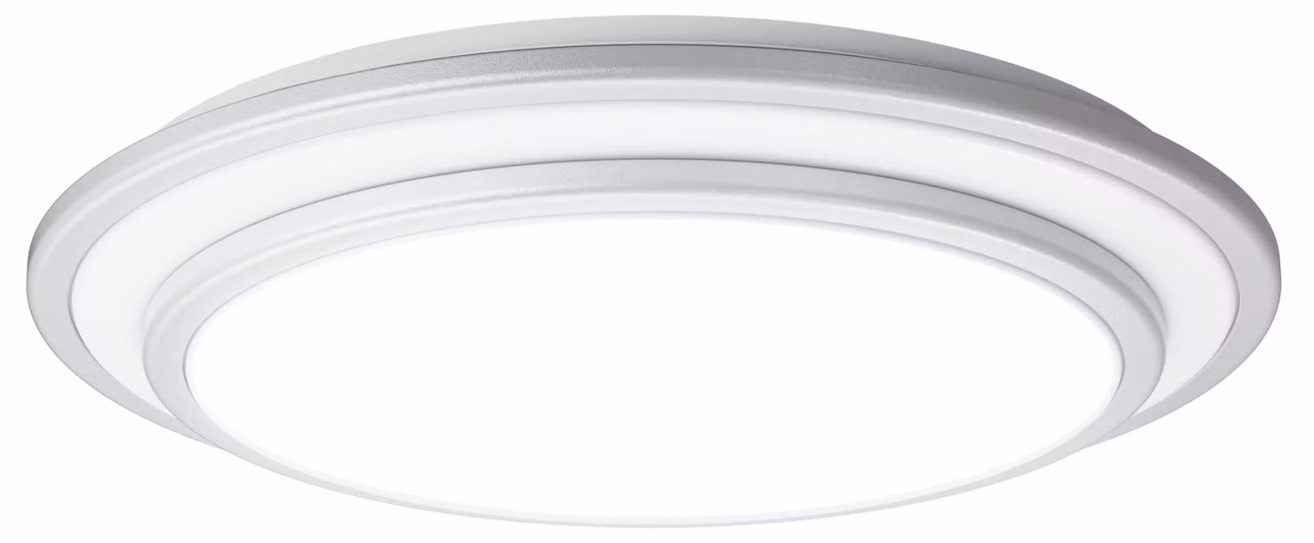BLULAXA Lampada da parete e da soffitto a LED Nia-S, 16 W, 3000 K, 2000 lm, bianco caldo, IP20, bianco/argento, 285 mm
