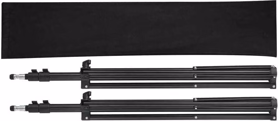 Set Stativi Fotografici 2 pz Regolabili Altezza 78-210 cm