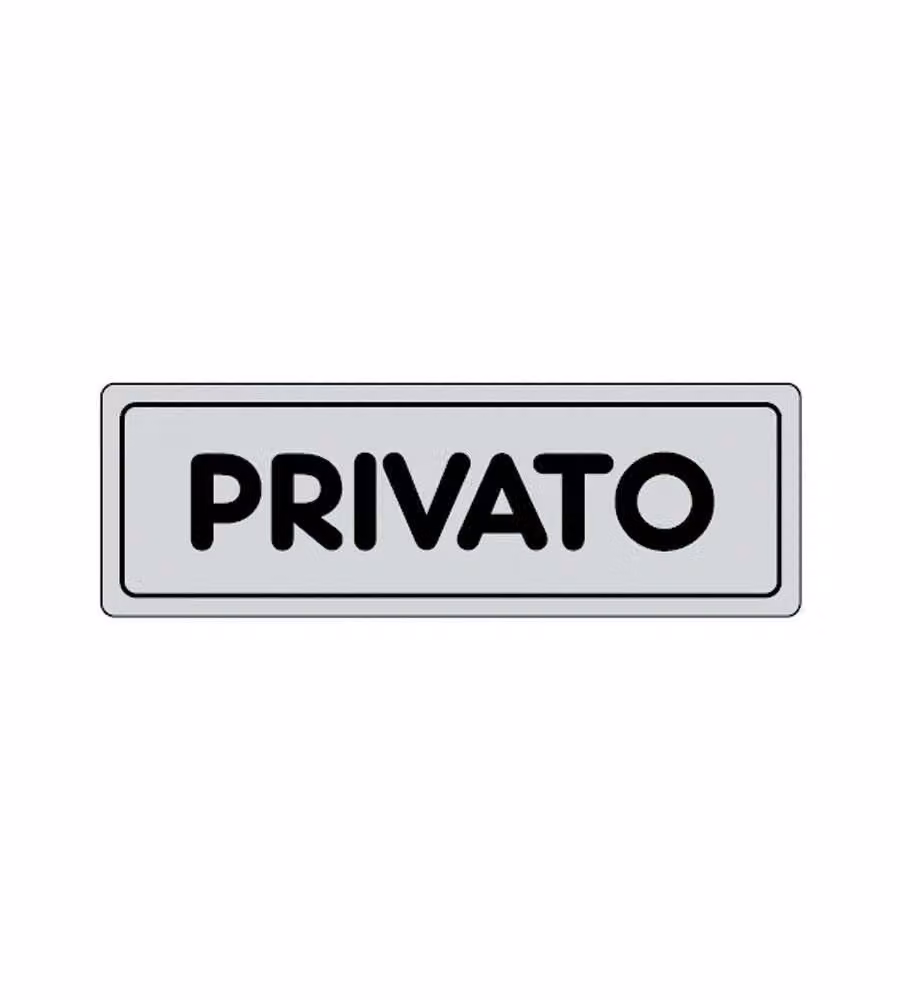 Cartello Privato 15 x 5 cm