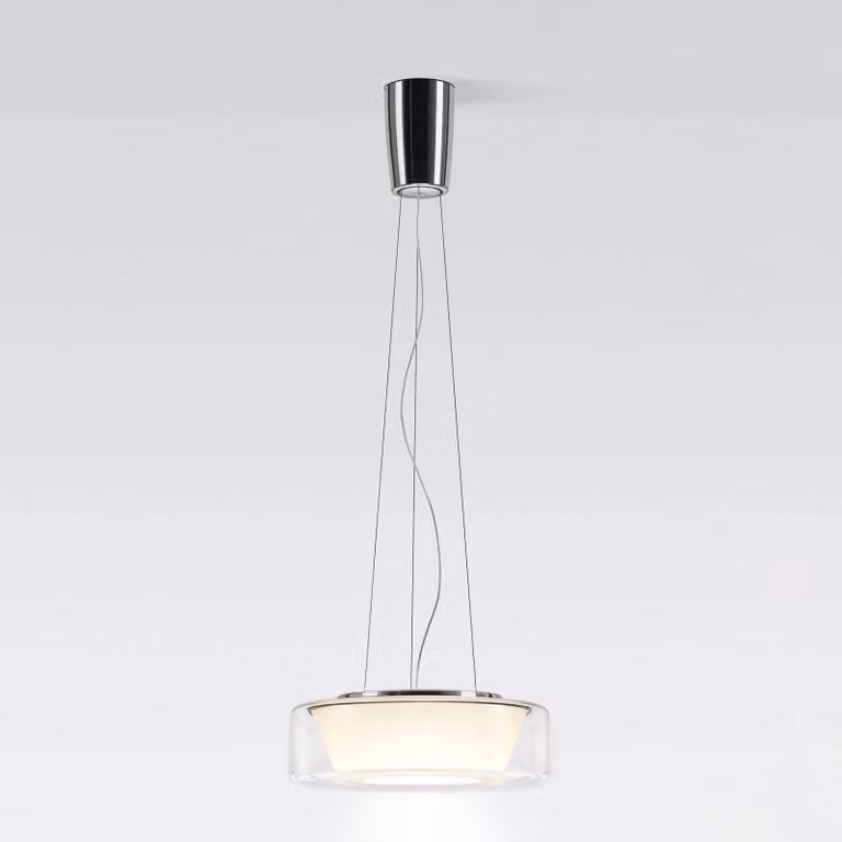 Serien Lighting Lampada a sospensione Curling L, dimmerabile, Chiaro / Trasparente, Soggiorno / Sala da pranzo, Vetro, Moderno, Lampada a sospensione