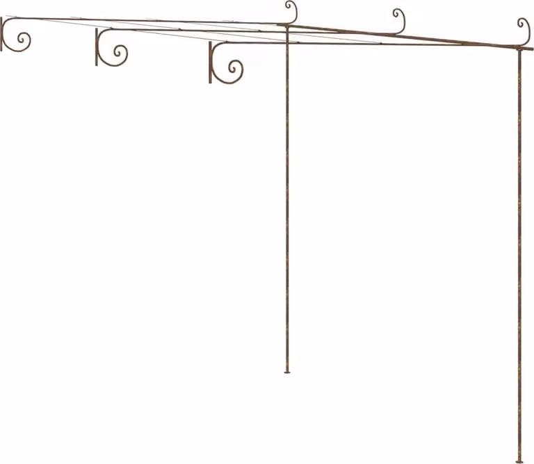 Pergolato da Giardino Marrone Anticato 3x3x2,5 m in Ferro