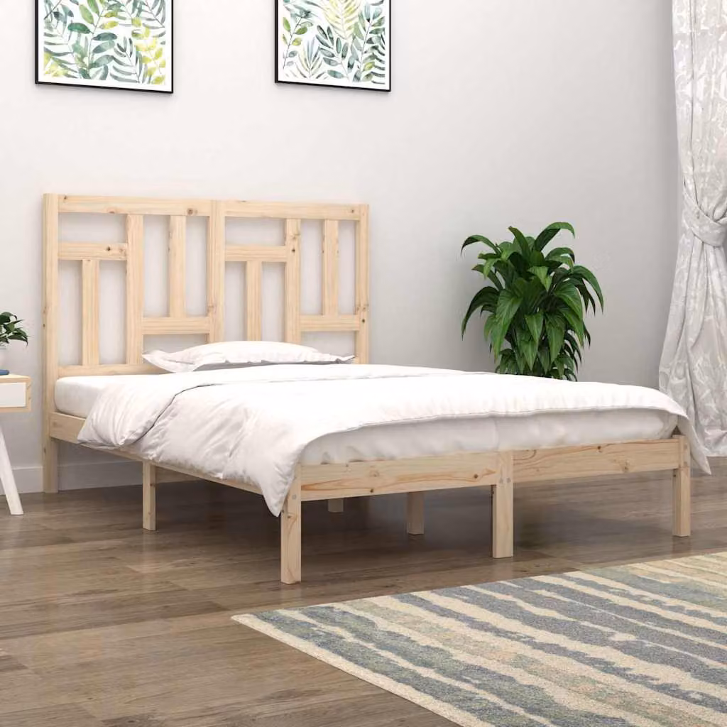 vidaXL Giroletto in legno massello di pino senza materasso, L/P/H: 200 x 140 x 145,5 cm