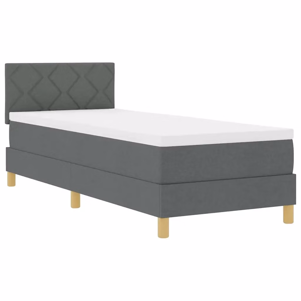 Letto moderno vidaXL con illuminazione LED sottostante, porta di ricarica USB e cassetti, rivestito in tessuto grigio, L 200 x L 80 x H 83 cm – 2