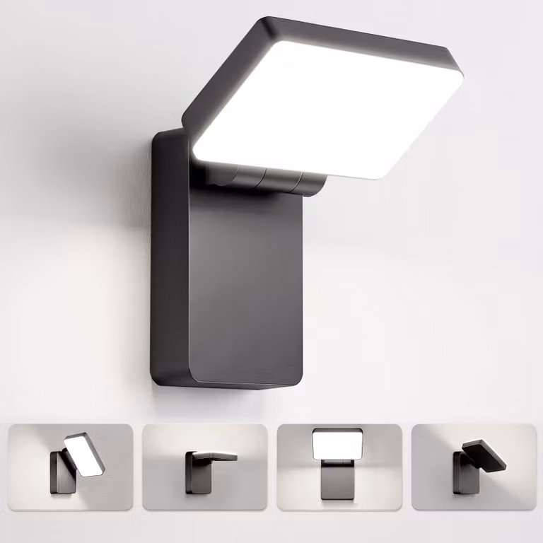 Lampada a LED da parete, 40 W, 6000 K, grado di protezione IP65, orientabile, per uso esterno
