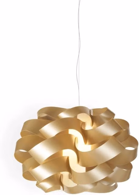 Sospensione da esterno moderna Cloud Polilux Linea Zero colore bianco e oro/ottone con 1 luce E27