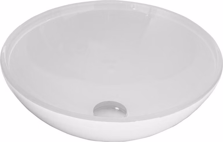 Mexen Mira lavabo da appoggio in vetro 42 x 42 cm, bianco - 24124230