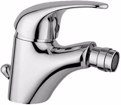 Miscelatore per bidet serie Nettuno con due paffoni colore silver