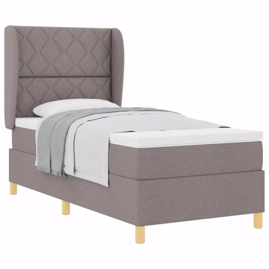 Letto ibrido con testiera Talpa vidaXL in tessuto beige o grigio L/P: 200 x 90 cm – 2