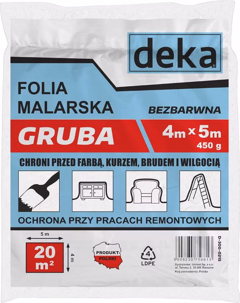 Foglio Di Pittura Trasparente Spesso 4*5M 450G