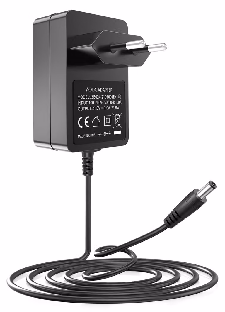 Caricabatterie da 21V per motosega compatta, adattatore AC/DC per batteria al litio