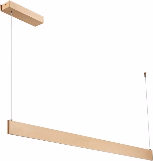 Lampada sospesa moderna Milagro in metallo oro con tecnologia LED 36W CCT e altezza regolabile