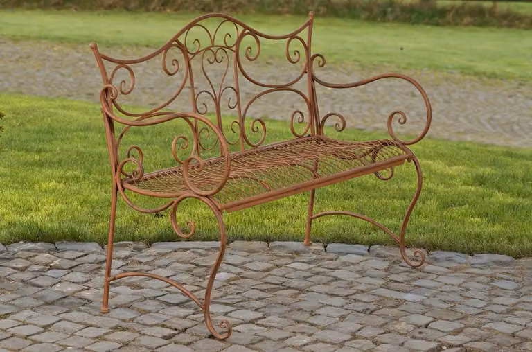 Panchina da giardino Tara marrone antico