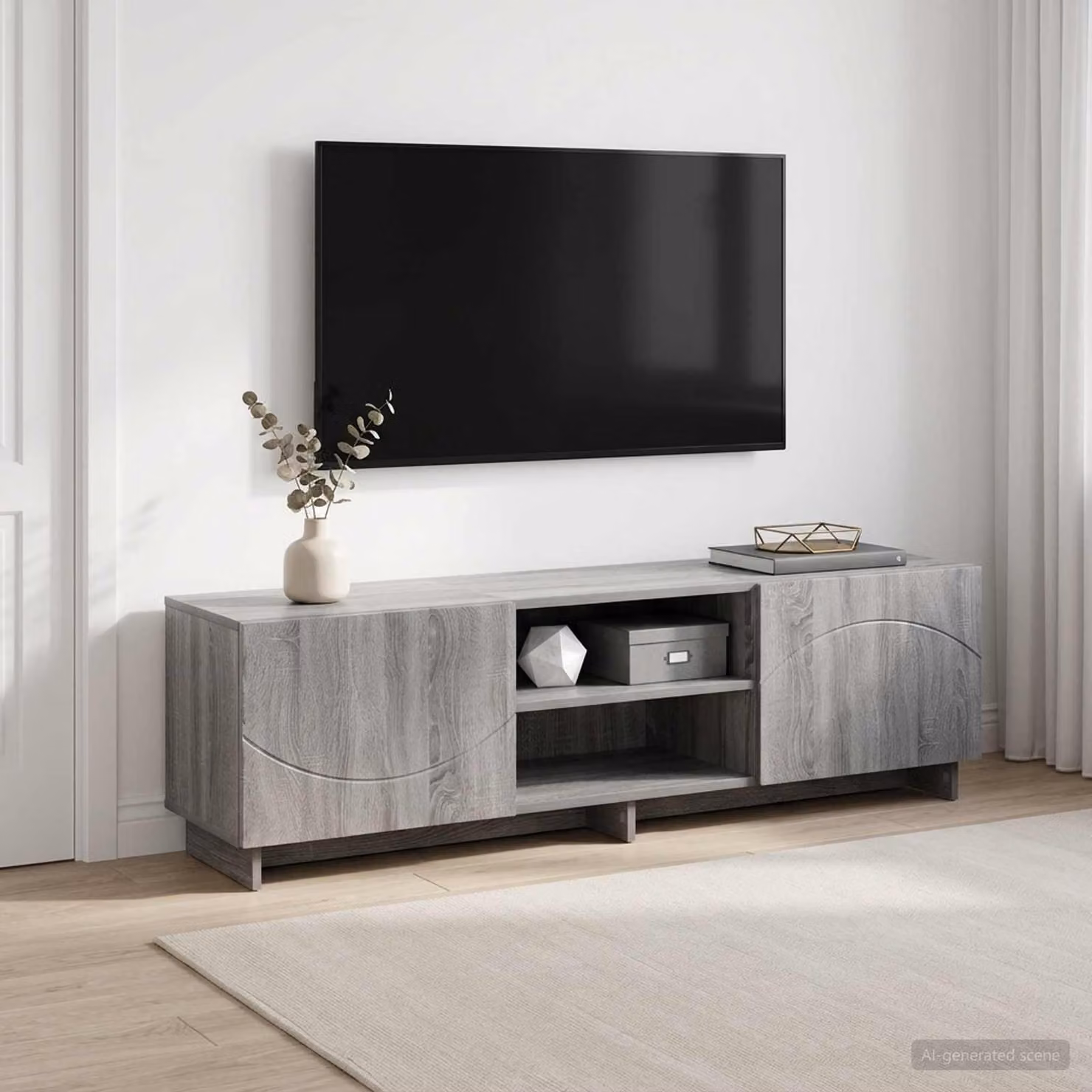 vidaXL Supporto TV 140 x 34.5 x 40 cm Sonoma grigio