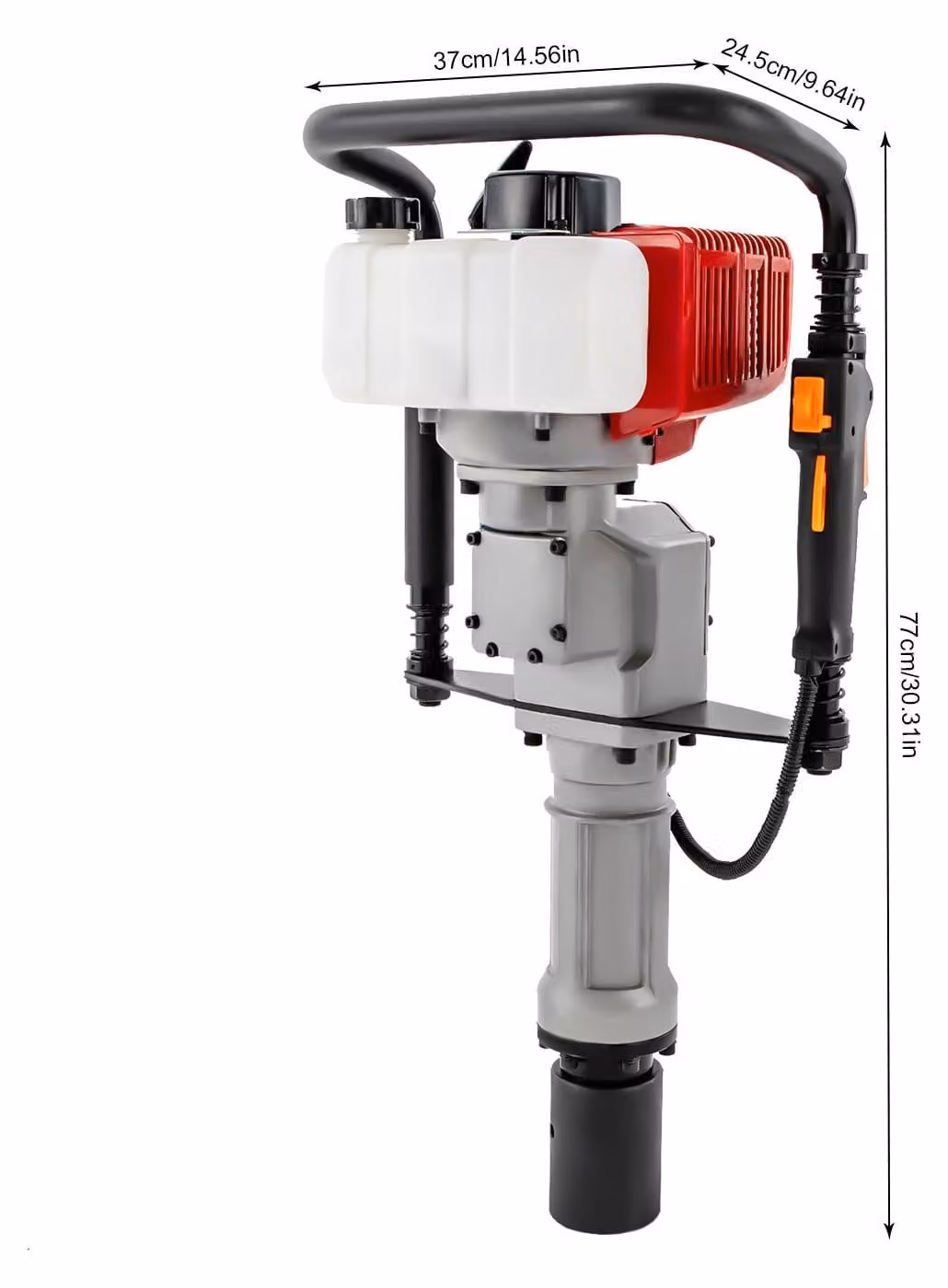 Trapano a carotaggio a benzina, 52cc - Motore 1900W - Diametro punte da 55-70 mm - Per foratura di pali