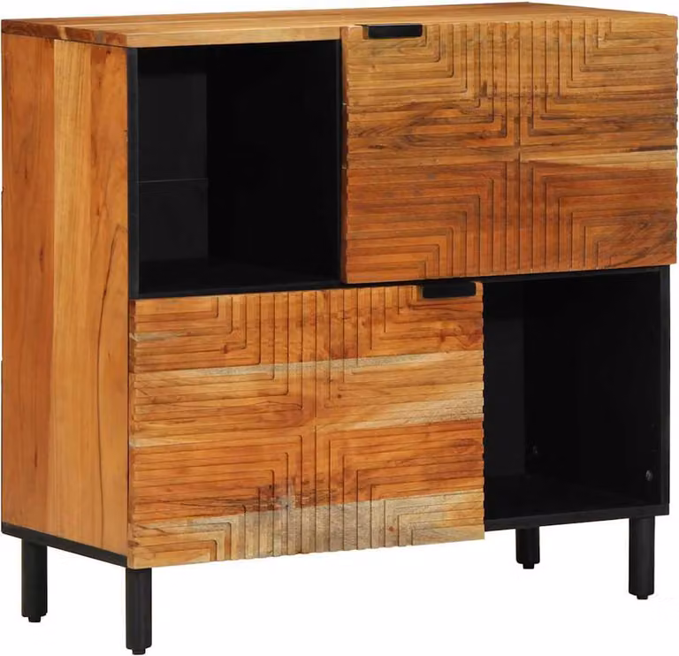 Credenza Marrone 80 x 33 x 75 cm Legno di mango massello