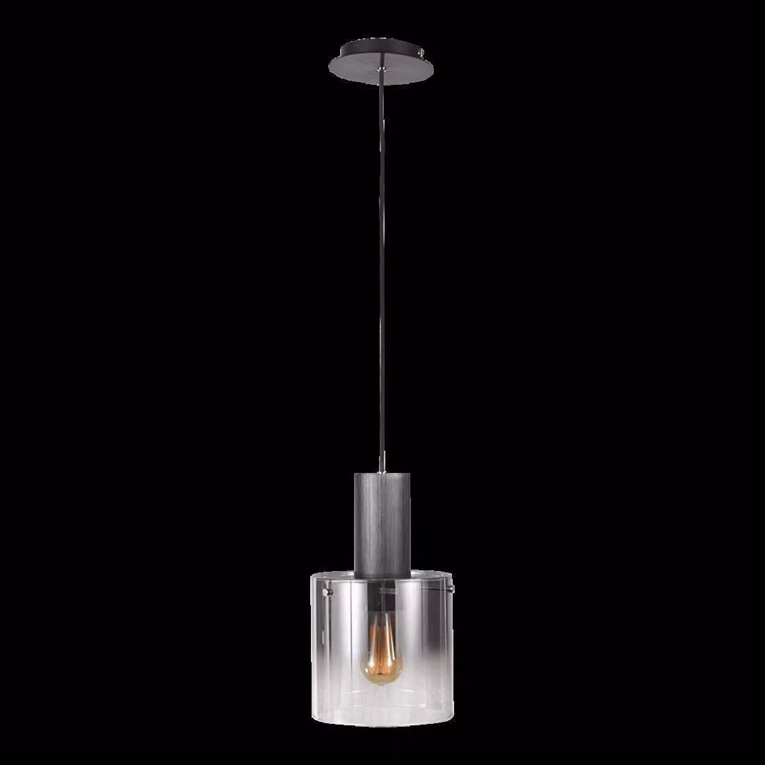 MOXIE 1xE27/40W,NERO/FUMATO, PENDANT L: 200, L: 200, H: 1200, attacco E27, dimmerabile