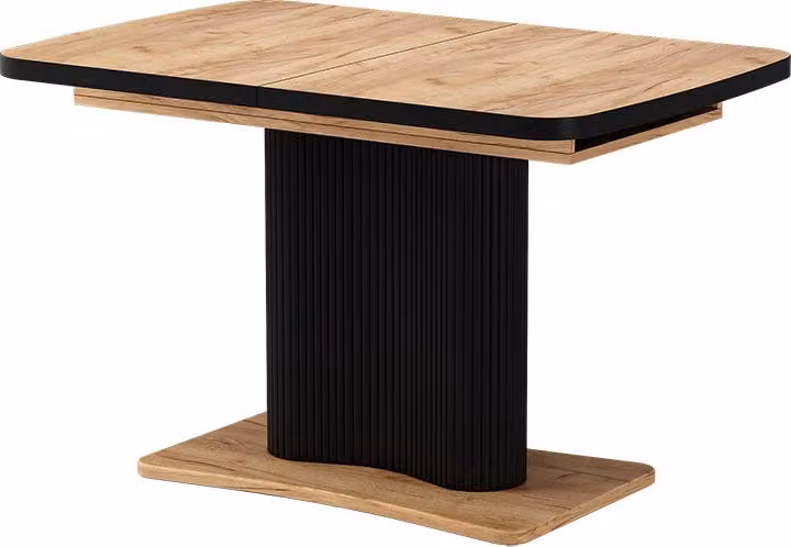 Tavolo da pranzo allungabile Vicco Fenaro Nero/Rovere 120-160 x 80 cm Allungabile, Model 58005