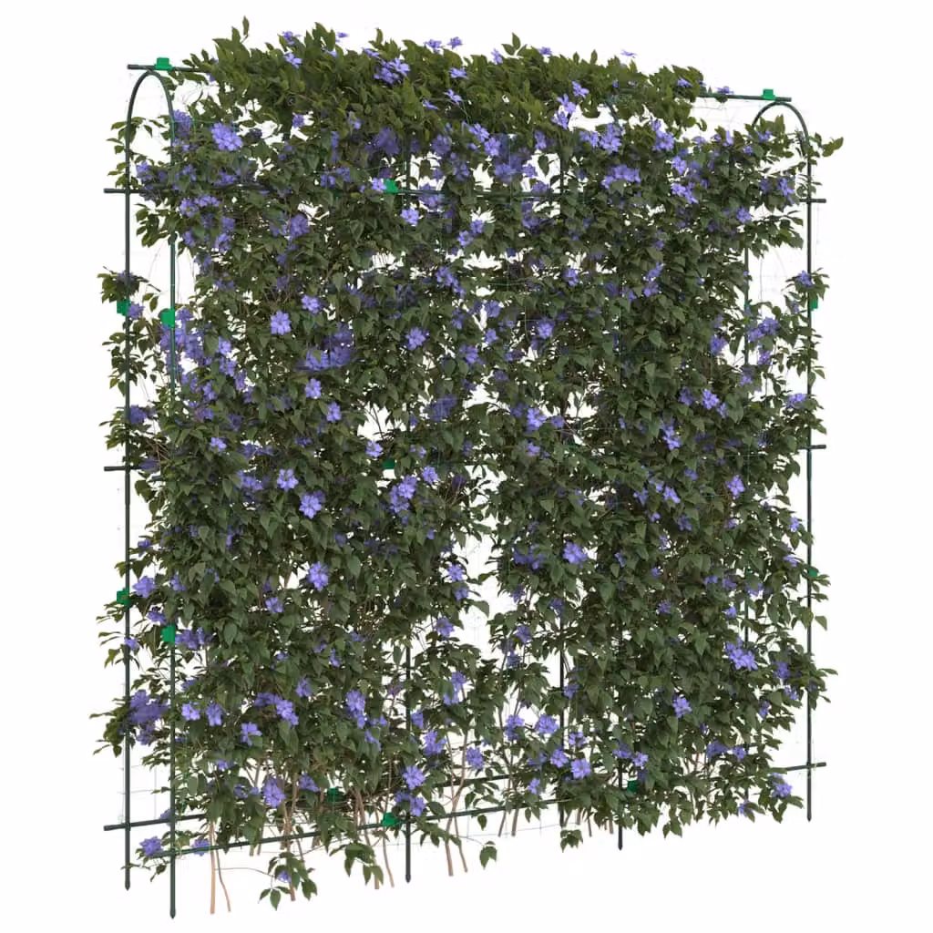 Traliccio per rampicanti da giardino vidaXL in acciaio verde L: 181 cm, P: 31 cm, H: 182,5 cm