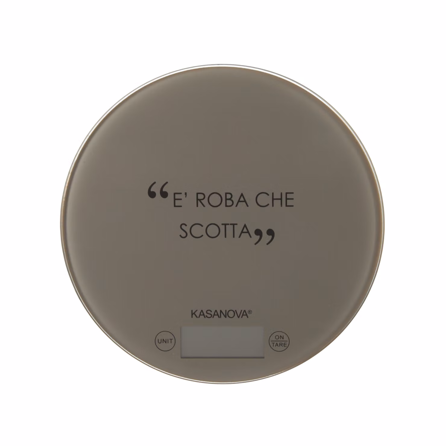 Bilancia da cucina digitale KASANOVA tonda in vetro beige con display digitale e conversione unità – 2