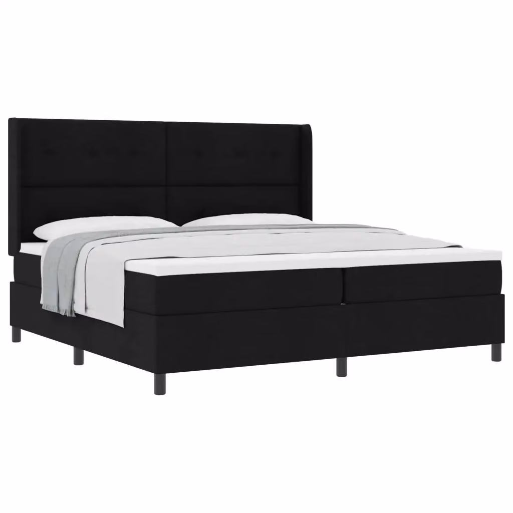 Letto ibrido con materasso vidaXL in tessuto nero L/P/H: 200 x 200 x 280 cm – 2