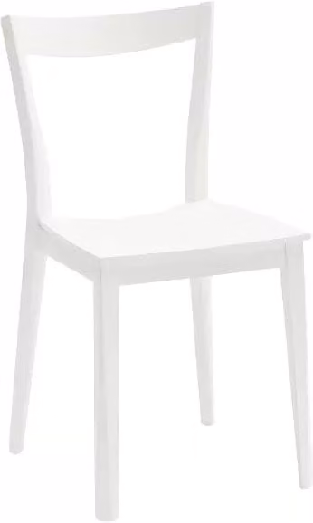 Set di 2 sedie moderne MOBILI 2G in legno di faggio bianco L/P/H: 40 x 37 x 81 cm
