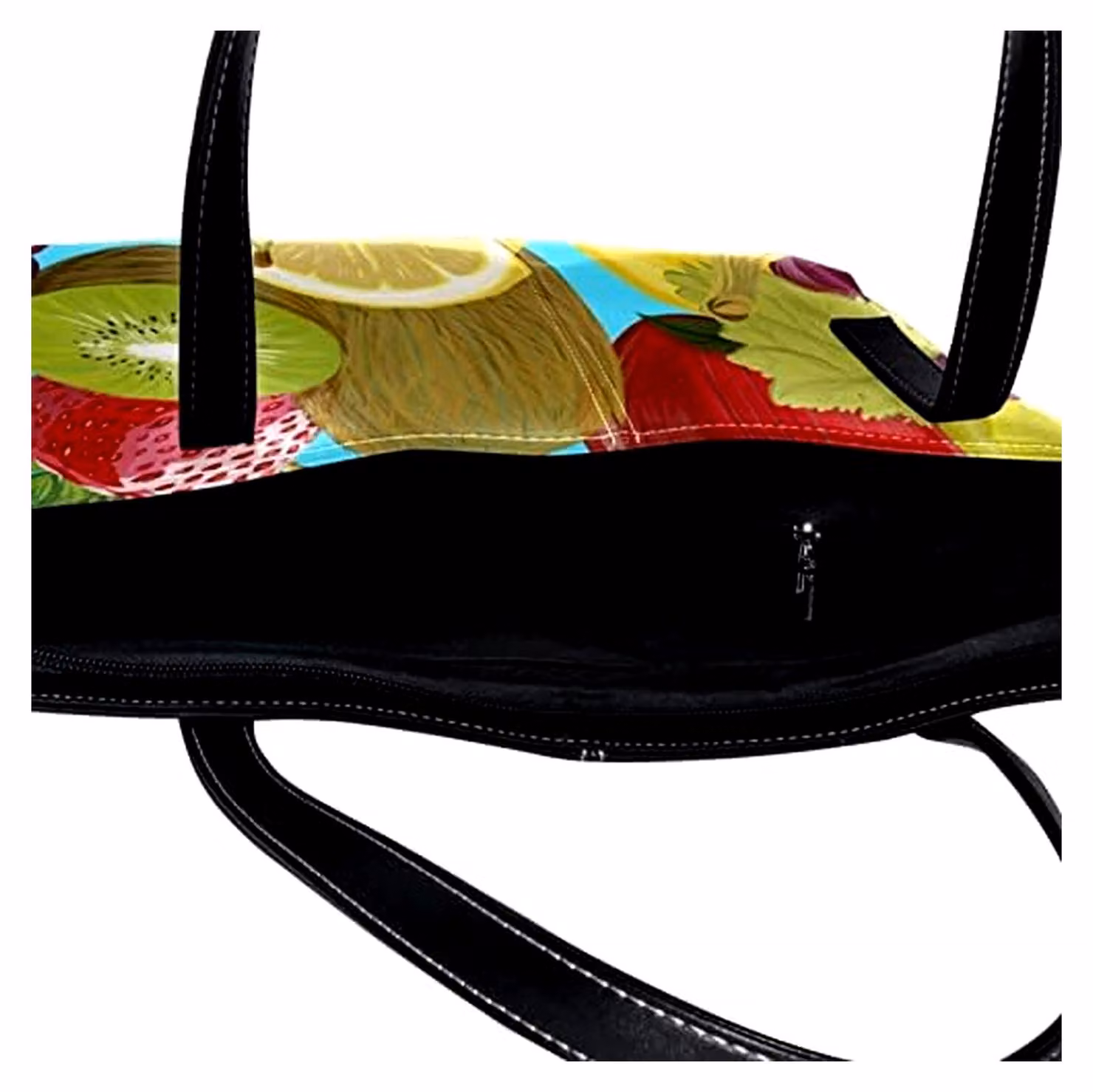 Borsa a tracolla con motivi a tema frutta, disponibile in più colori