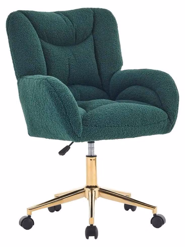 Sedia da ufficio, design ergonomico, regolabile in altezza, verde