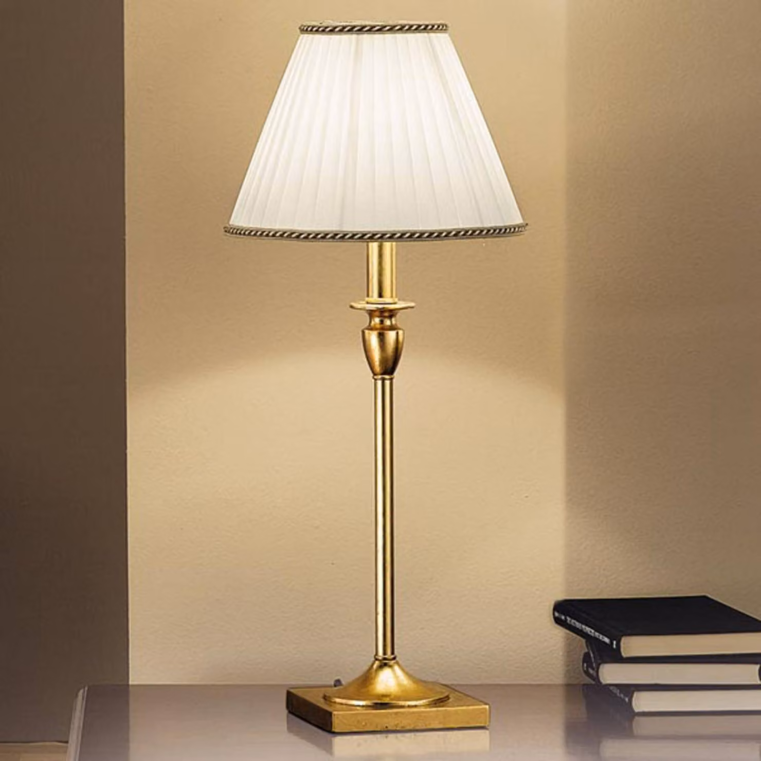 ORION Lampada da tavolo DONATA, Crema / Ambra, Soggiorno / Sala da pranzo, Plastica, Antico, Lampada da tavolo