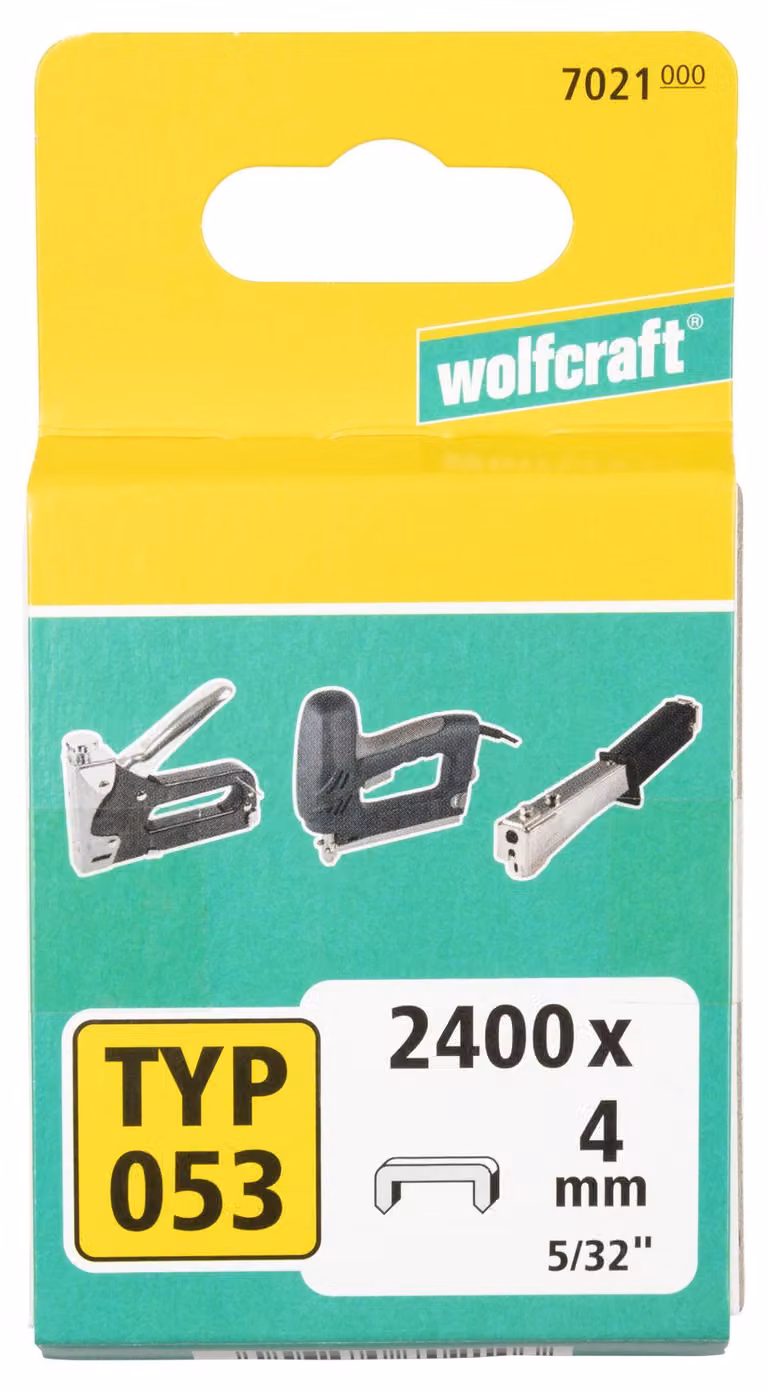 Wolfcraft Graffe larghe per graffatrice altezza 4 mm 2400 pz 7021000