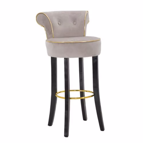 Sgabelli Alti SGABELLO BAR LUXY GRIGIO CM 46X48X96 Mauro Ferretti