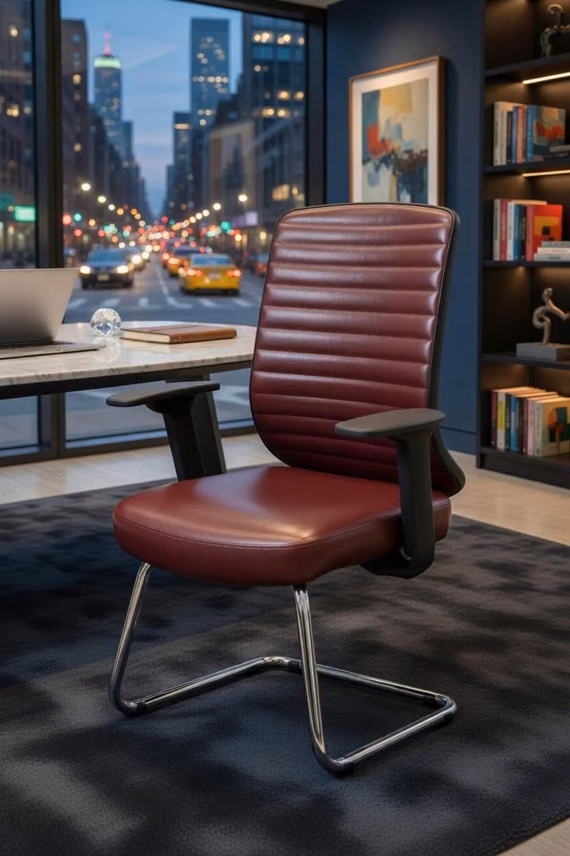Sedia da ufficio con design ergonomico e struttura in metallo robusta