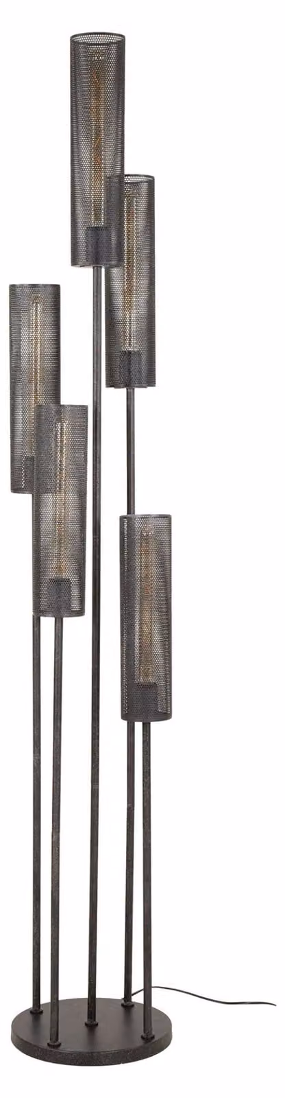 Lampada da terra FURNLUX Tubo Nero 32 cm / Colore principale: Nero / Dimensioni: 32 x 172 x 32 cm