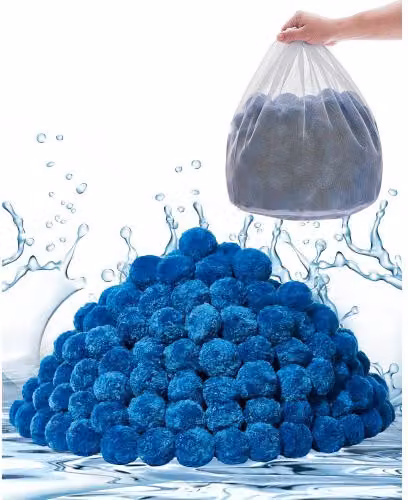 VEVOR Palline Filtranti in Fibra di Poliestere Blu per Filtro a Sabbia, 1,83 kg