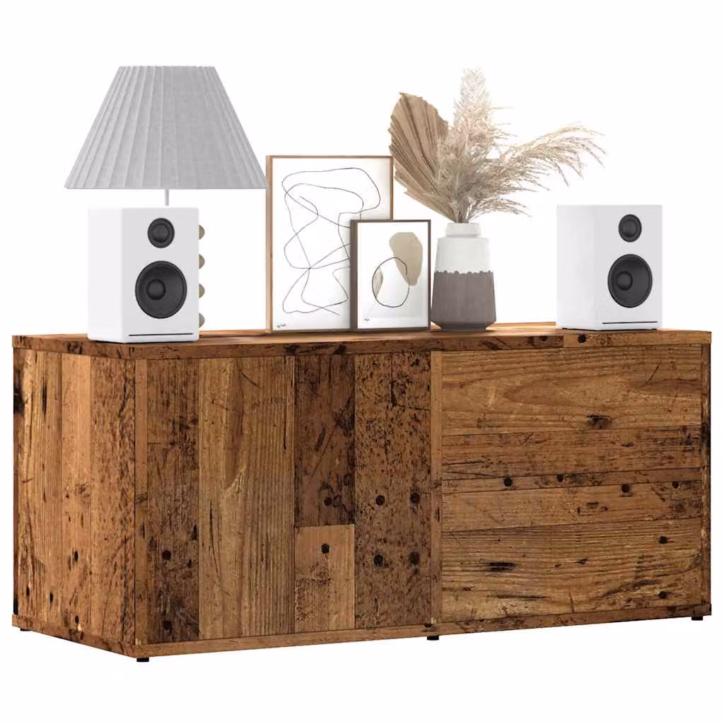 Mobile Porta TV vidaXL in Legno Antico Marrone L: 80 cm, P: 34 cm, H: 35,5 cm