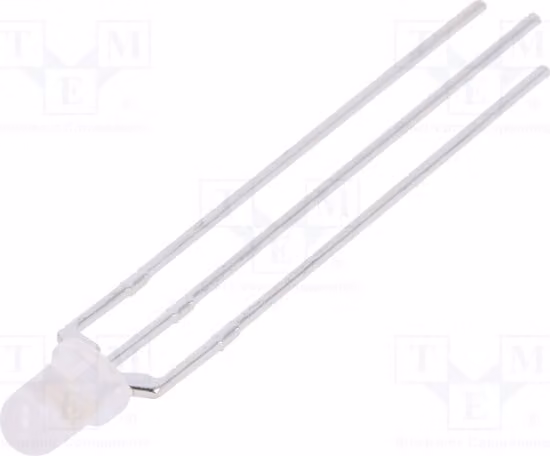 5 LED, 2000-4500 mcd, 3 mm, giallo/verde bicolore, 60°, modello LL-309YPGM2E-A-3C-G