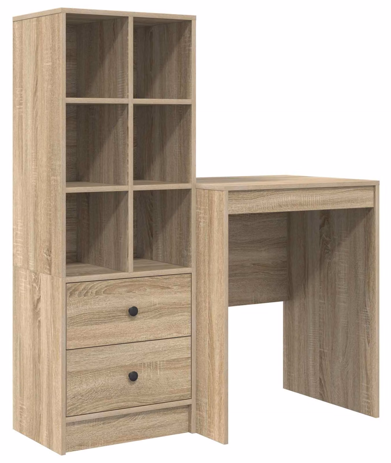 Scrivania con cassetto con lo scaffale 2 pcs Rovere Sonoma