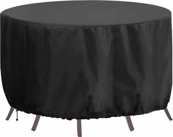 Copertura protettiva per mobili da giardino rotondi, dimensioni 163 x 71 cm, resistente ai raggi UV e realizzata in tessuto Oxford di lunga durata