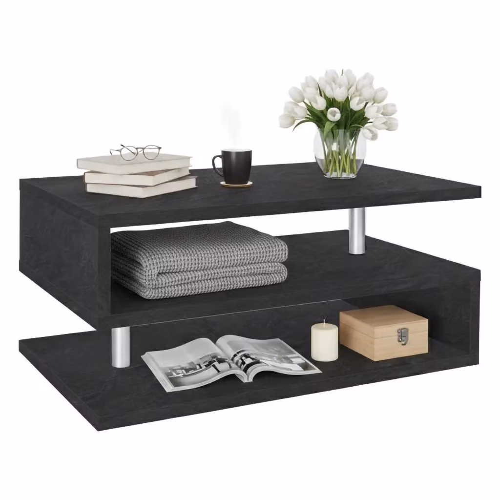 Tavolino da salotto DMORA moderno color antracite L: 55 cm, P: 55 cm, H: 41 cm – 2