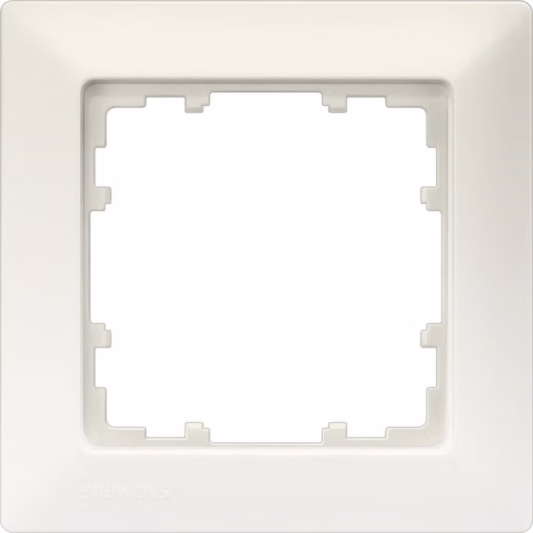 Cornice Siemens, singola, linea DELTA, bianco titanio, 1 pz.