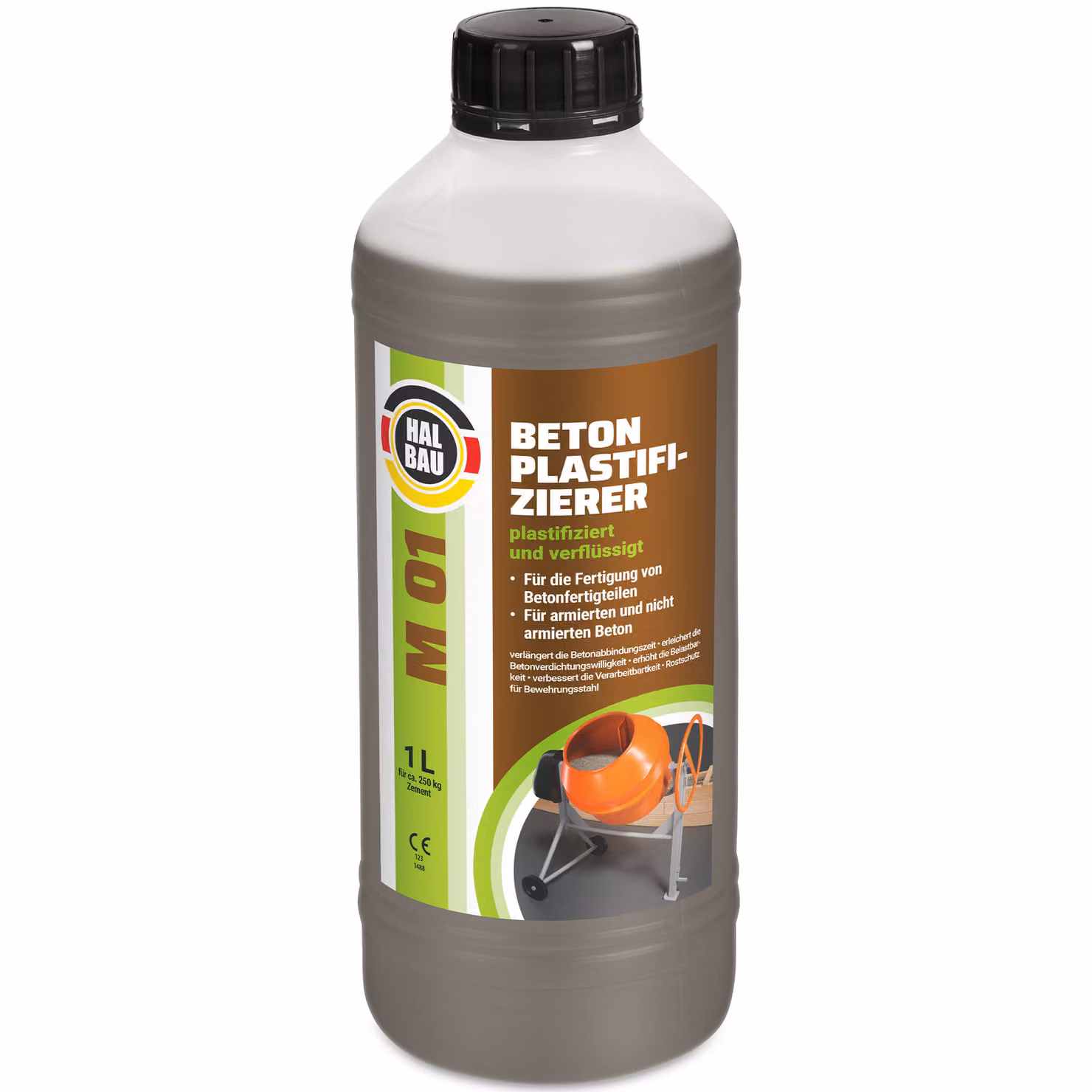 Plastificante per calcestruzzo 1 L Additivo per calcestruzzo Protezione anticorrosione per l'acciaio d'armatura HALBAU M01