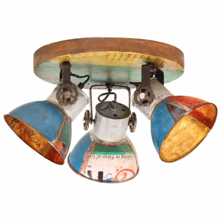 The Living Store Lampada da soffitto in stile industriale 25 W Multicolore 42x25 cm E27