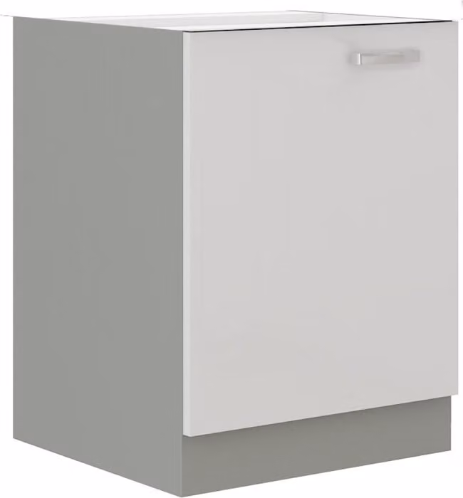 Armadietto inferiore ad anta singola ULLERIKE - larghezza 60 cm, bianco / grigio