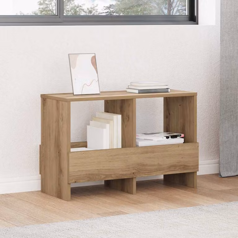 Scaffale per riviste vidaXL in legno color marrone, L 68,5 cm x P 30 cm x H 45 cm