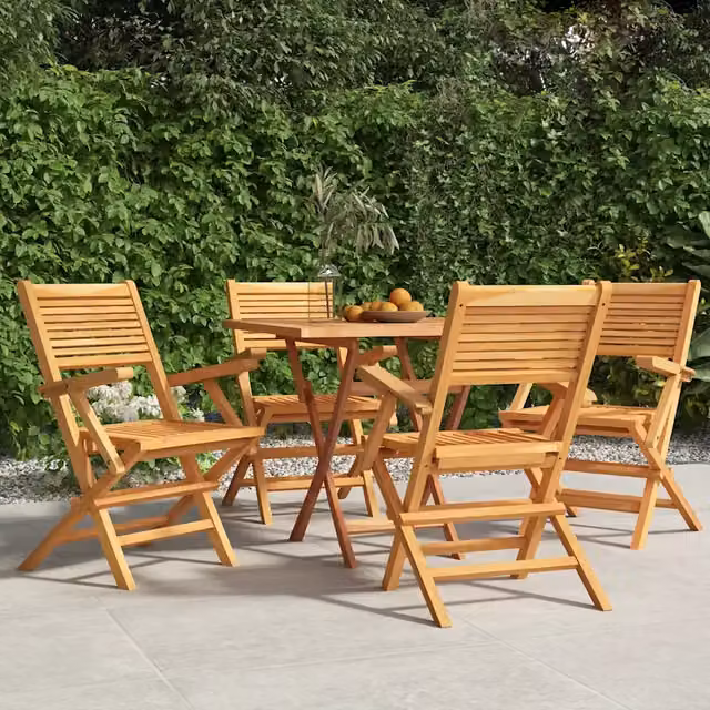 Sedie Pieghevoli 4pz 55x62x90cm Legno Massello Teak 3155067