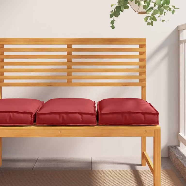 Set di 2 cuscini quadrati vidaXL in tessuto Oxford rosso, idrorepellenti, L 40 x P 40 x H 8 cm
