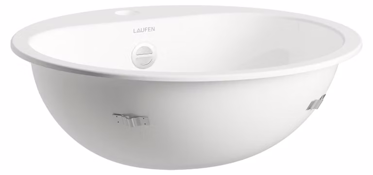 LAUFEN CLASSICS Lavabo à encastrer par le haut, rond, 1 trou pour robinet, avec trop-plein, 475x475x186mm, blanc brillant, H517CL60001041, H517CL60001041