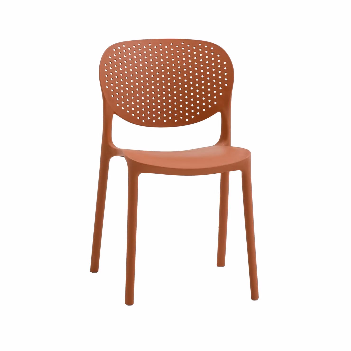 Set di sedie MAIORCA in polipropilene terracotta, impilabili